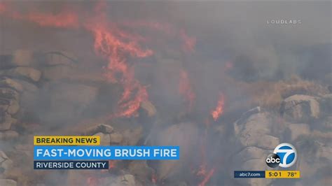 Firefighters battling several brush fires in high winds
